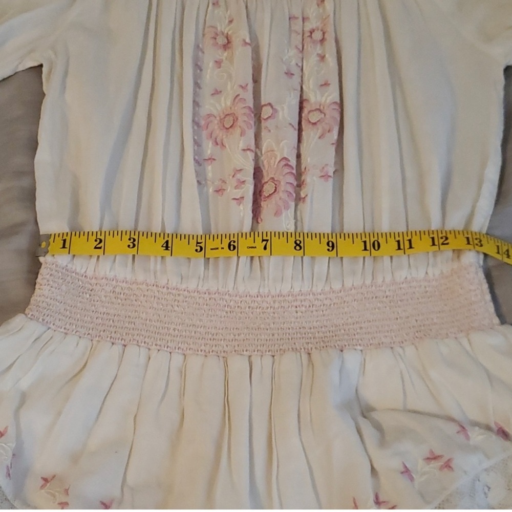 LoveShackFancy Resort collection off-shoulder mini dress - Picture 5 of 12